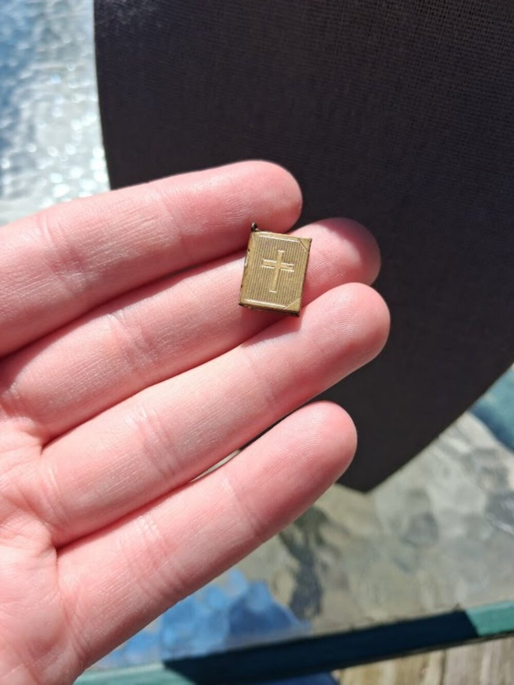 Vintage Bible locket pendant